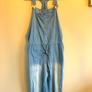 Light chambray overalls